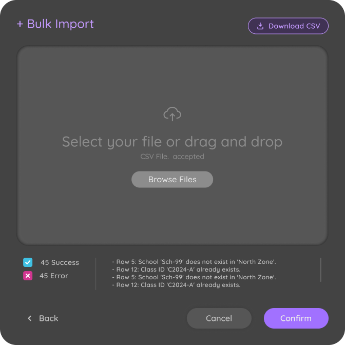 A-23 · Bulk Import Specification · P1