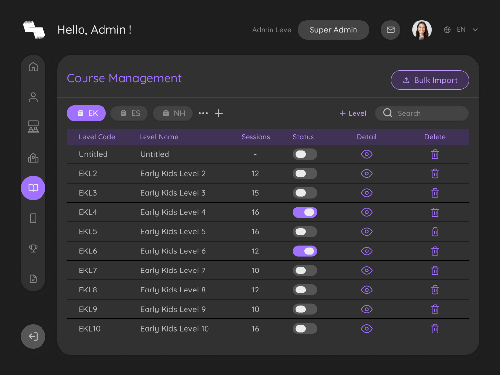 A-30 · Course Management · P1